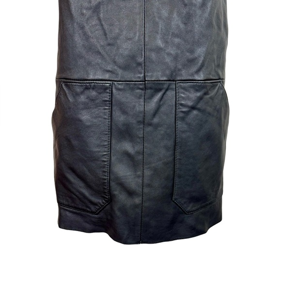 ba&sh Ludivine 100% Lambskin Leather Mini Dress Zip Jumper - Picture 9 of 14